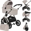Image de Lionelo Layla Kinderwagen 2 in 1 - XXL SET - Veelzijdig en jaarrond - Grote wielen - Bediening met een hand - Voor alle soorten terrein - Accessoireset