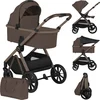 Image de Lionelo Layla Kinderwagen 2 in 1 - XXL SET - Veelzijdig en jaarrond - Grote wielen - Bediening met een hand - Voor alle soorten terrein - Accessoireset