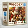 Image de Houten kerstpuzzel 150 stukjes: Kerstman & Konijnen