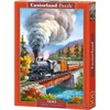 Image de Castorland Train Crossing   Puzzel   500 stukjes   Satijnen afwerking   Perfecte pasvorm   Europese kwaliteit