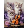 Image de Castorland puzzel katten legpuzzel 500 stukjes kleurrijk speelgoed.