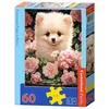 Image de Castorland Puzzel 60 Stukken: Pomeranian Puppy in Rozen