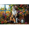 Image de Castorland puzzel kat bloemen 1000 stukjes meditatie kleurrijk.