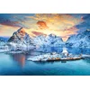 Image de Castorland puzzel natuur 1000 stukjes zonsopgang Sakrisoy Noorwegen.