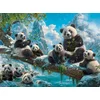 Image de Castorland puzzel winterplezier panda's - 2000 stukjes puzzel.
