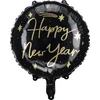 Image de Partydeco - Folieballon Zwart Happy New Year 45 cm