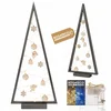 Image de BOGATECO Kerstboom van hout met LED 104cm hoog grijs | Inclusief houten decoratie | Kerstversiering | 100 LED's | Grijs
