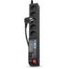Image de Acar 504WF Serie - Overspanningsbeveiliging - 3,0m Kabel - 5 Stopcontacten - Zwart