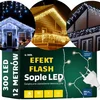 Image de Kerstverlichting - Sneeuwvlok IJspegels - 300 LED - Koud Wit - Flash Effect