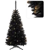 Image de Zwart kunstkerstboom, Ghanese spar, PVC, goud, 150 cm