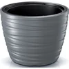 Image de Prosperplast Plantenpot/bloempot Amazing - buiten/binnen - kunststof - steengrijs - D37 x H28 cm - met binnenpot