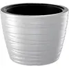 Image de Prosperplast Plantenpot/bloempot Amazing - buiten/binnen - kunststof - wit - D37 x H28 cm - met binnenpot