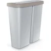 Image de Keden Duo Prullenbak - 50L Dubbel Deksel 55x25x57cm - Grijs Beige