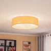 Image de Euluna - plafondlamp - 3lichts - Textiel, folie, metaal - H: 16.5 cm - E27 - oranje