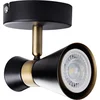 Image de MILENO 1 - wandlamp - plafondlamp spot - incl LED - zwart - goud