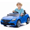 Image de Mercedes elektrische kinderauto van 3 jaar, motorvermogen 2x30W, stuur met geluid, veiligheidsgordels (Blauw)