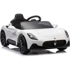 Image de sun baby Elektrische kinderauto Maserati GT Cabrio vanaf 3 jaar, Loopauto met lichtfuncties, afstandsbediening, MP3-speler, USB, Bluetooth (Wit)