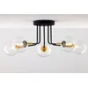 Image de Jupiter Burano Plafondlamp 5-lichts Zwart/Goud 80cm