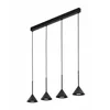 Image de Zwarte hanglamp CONO ZWART MINI 4xGU10 eetkamer | TK Verlichting