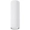 Image de Plafondlamp KARBON 20 geribbelde buisspot van 20 cm - Sollux Lighting - IP20 - Wit aluminium behuizing - 6.5 x 6.5 x 20 cm - 1 x GU10 LED, exclusief lichtbron - Max. 10 W - Minimalistische plafondlamp voor woonkamer, eetkamer en keuken