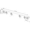 Image de Sollux Lighting Plafondlamp Karbon - 16.5x117x6.5cm - GU10 - wit - aluminium