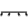Image de Sollux Lighting Plafondlamp Karbon - 16.5x81x6.5cm - GU10 - zwart - aluminium