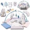 Image de MoMi Pastel - Speelmat Baby - Ballenbak - Sensorisch Speelkleed - Met Speelboog & 20 Ballen