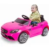 Image de Mercedes elektrische kinderauto van 3 jaar, motorvermogen 2x30W, stuur met geluid, veiligheidsgordels (Roze)