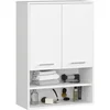 Image de Hangende Badkamerkast FIN H934 W64 met 2 Deuren en 4 Planken / AKORD Furniture Factory / Wit / 64 x 94 x 30 cm
