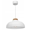 Image de Burgos Hanglamp Wit Metaal Hout E27 Skandinavisch