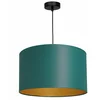 Image de ARDEN hanglamp flesgroen met gouden binnenkant, zwart metaal