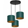 Image de Luminex Arden Plafondlamp Groen Goud 3xE27