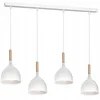 Image de Luminex Noak Wood Hanglamp 4-lichts E27 Wit/Hout