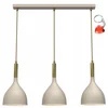 Image de Luminex NOAK 4006 hanglamp voor boven tafel, 3-lichts, E27, beige/goud