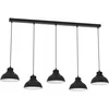 Image de Sven Hanglamp Zwart Wit Metaal Industrieel Loft Stijl 5xE27