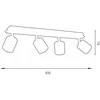 Image de DEMIA Plafondlamp Zwart Chroom 4x GU10 Spots Verstelbaar