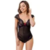 Image de Livco Corsetti Fashion - Evelyn Lc 20243 Body With Lace Trimming And Transparencies Black L/Xl