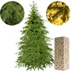 Image de Springos Kunstkerstboom | Natuurlijk Sparrenhout | 120 cm | Zonder Verlichting