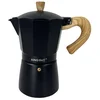 Image de Kinghoff Aluminium Espressomaker KH-1888   12 Kopjes   Zwart Met Houten Handvat   Geschikt voor Inductie - 600ml - Percolator