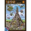 Image de Eiffeltoren Cartoon Puzzel 1000 Stukjes