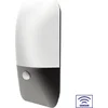 Image de Braytron Pirus  LED Wandlamp Buitenverlichting LED Muur Armatuur-Aluminium -Bewegingssensor -Grijs-IP54 Waterdicht -12W-3000K Warm wit licht