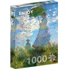 Image de Enjoy Puzzle - Vrouw met parasol (Madame Monet en haar zoon) [ La Femme à l’ombrelle (Madame Monet et son fils) ] - Claude Monet (1875) - 1000 stukjes 48×68cm (H×B) - Fine Art Puzzels voor volwassen - Enjoy-1215