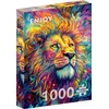 Image de Enjoy Puzzle legpuzzel Radiant King - 1000 stukjes kleurrijk leeuw.