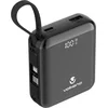 Image de Volkano Solace - Powerbank 10000 mAh Ingebouwde Kabels - Powerbank - USB A, USB C en Lightning - Zwart