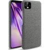 Image de Google Pixel 4 Backcover - Grijs - Stof textuur canvas