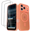 Image de Zandarix Geschikt voor Apple iPhone 17 Pro Max - Zandarix Hoesje en 2 Screenprotector Set - Ingebouwde Camera Bescherming - Magnetic - Doorschijnende Achterkant - Geschikt voor Mag - Back Cover Hoesje - Oranje