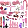 Image de VIN® BDSM Extreme - Sex Toys voor Koppels - 33 Stuks - Seksspeeltjes voor Koppel - Zweepje Seks - Shibari Touw   Bondagesets   Dildo’s - Sexspeeltjes voor Koppels - Couple Games   Bondagesets   Boeienset, Handboeien, Tepelklemmen, etc - Roze