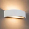 Image de Lindby - wandlamp - 1licht - Gips, metaal, glas - H: 7.5 cm - E14 - wit