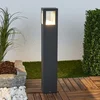 Image de Lucande - LED buitenlamp - 1licht - aluminium, gehard glas - H: 65.3 cm - grafietgrijs, transparant - Inclusief lichtbron