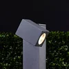 Image de Lucande - LED buitenlamp - 1licht - Aluminium, gehard glas - H: 65 cm - grafietgrijs - Inclusief lichtbron